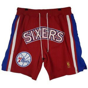 Just Don Philadelphia 76ers Mitchell & Ness‎ NBA XL XLarge Jersey Shorts Red NWT